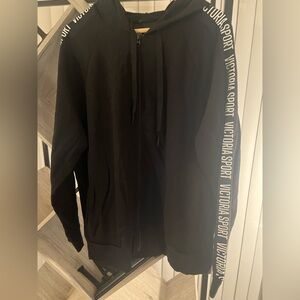 NWT Victoria Sport Black Zip-Up Hoodie